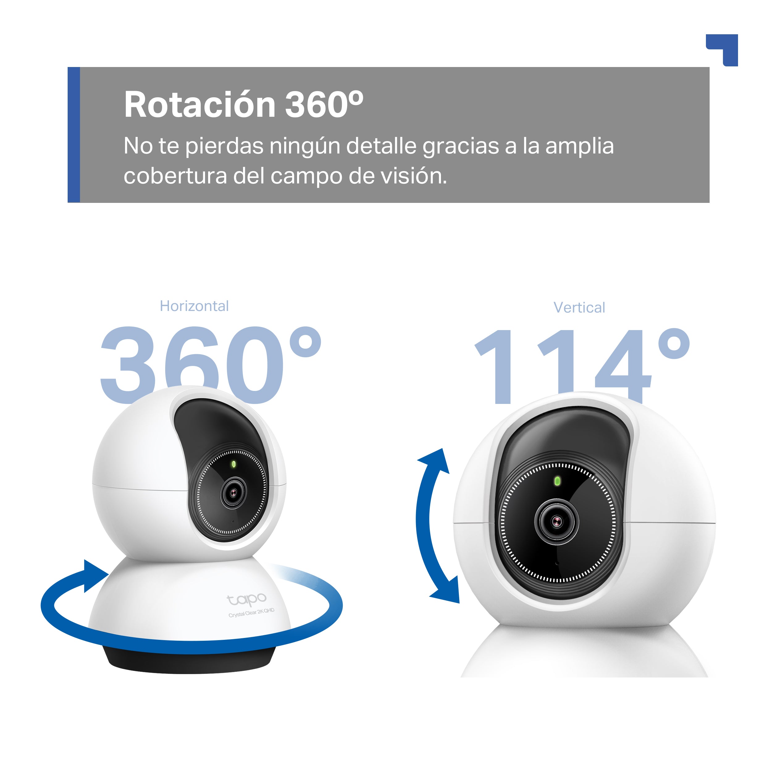 Tapo C220 - Cámara de Vigilancia Wi-Fi Inteligente, Rotación 360º, 2K QHD, Detección IA, Visión Nocturna