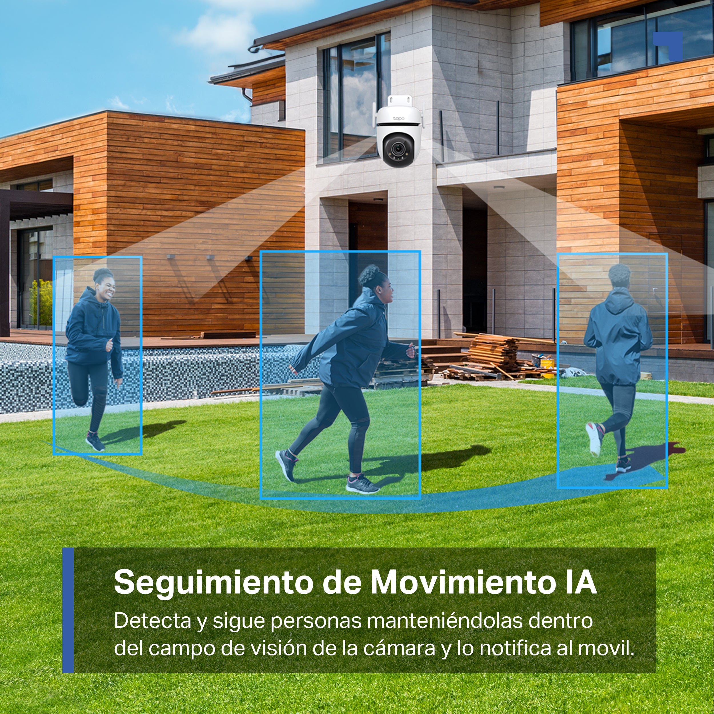 Tapo C520WS - Cámara inteligente Wi-Fi de Vigilancia para Exterior 360º, 2K QHD